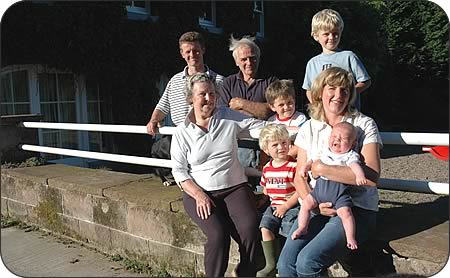 Jonathan Wales with his parents Thomas and Joan and Janet with baby Harry,-Joe, centre front, Thomas, standing right, and the boys' cousin Oliver-Burbury.