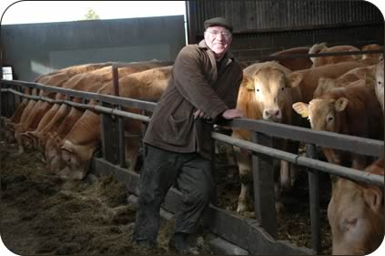 John Gibb with his pedigree Blondes 