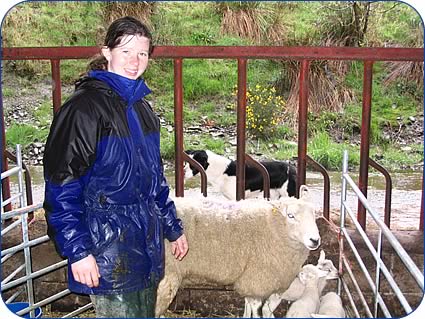 Vicky McCartney with her sheep dog Glen.