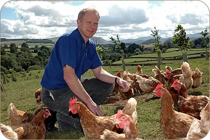 David Brass and his Free Range Hens 
