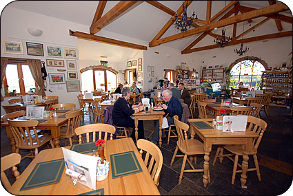 nside the tea room at Wellington Farm