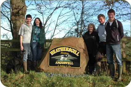 The Anguswell team, left to right, Lee Graham and fiancee Dawn Cathers, Gill, Peter and Greg Graham.