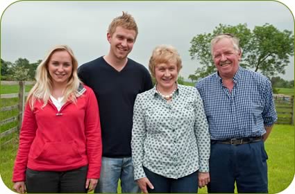 John and Sarah Hartley with daughter and son Louise and Ben